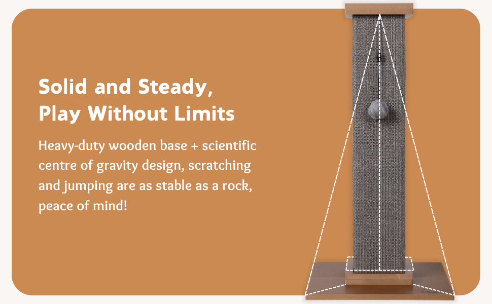 Стовпчик для дряпання котів Ultimate Heavy Duty, велика римська колона, сірий, 40x40x78 см