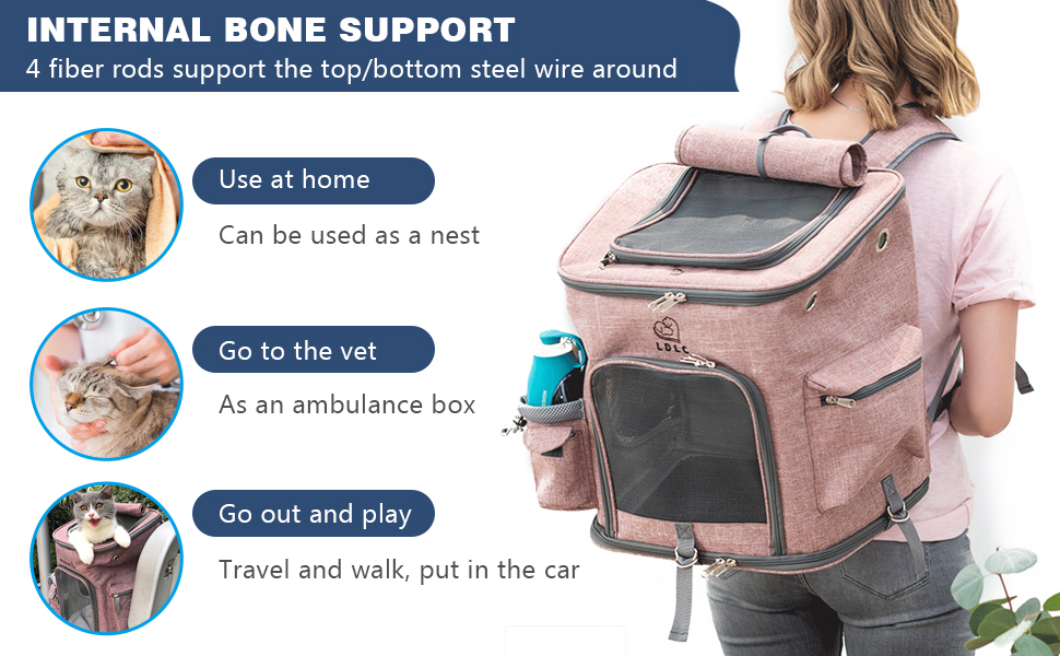 Рюкзак для собак і котів PETCUTE: складаний, з підкладкою, дихаючий, з регульованими ременями, сірий