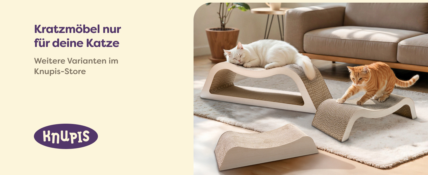 Кігтеточка для котів 3 в 1 XXL, 75 см – Міцна картонна поверхня для догляду за кігтями – До 2 років використання – Економія місця – Захист диванів та меблів (Cloud) (Білий)