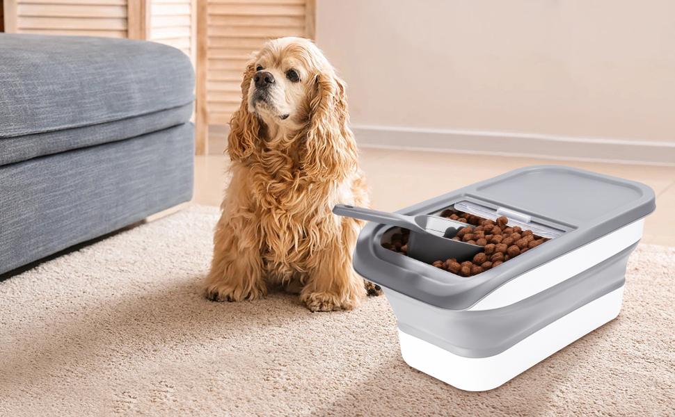Контейнер для корму для собак Zawaer, 5 кг, з кришкою та ложкою для годування