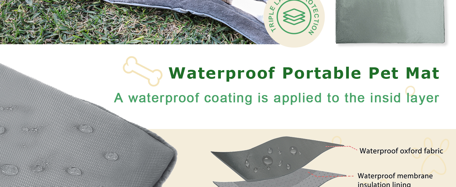 Водонепроникний килимок для котів та собак Kritter Planet, складаний, миючий, 80 x 60 см, чорний