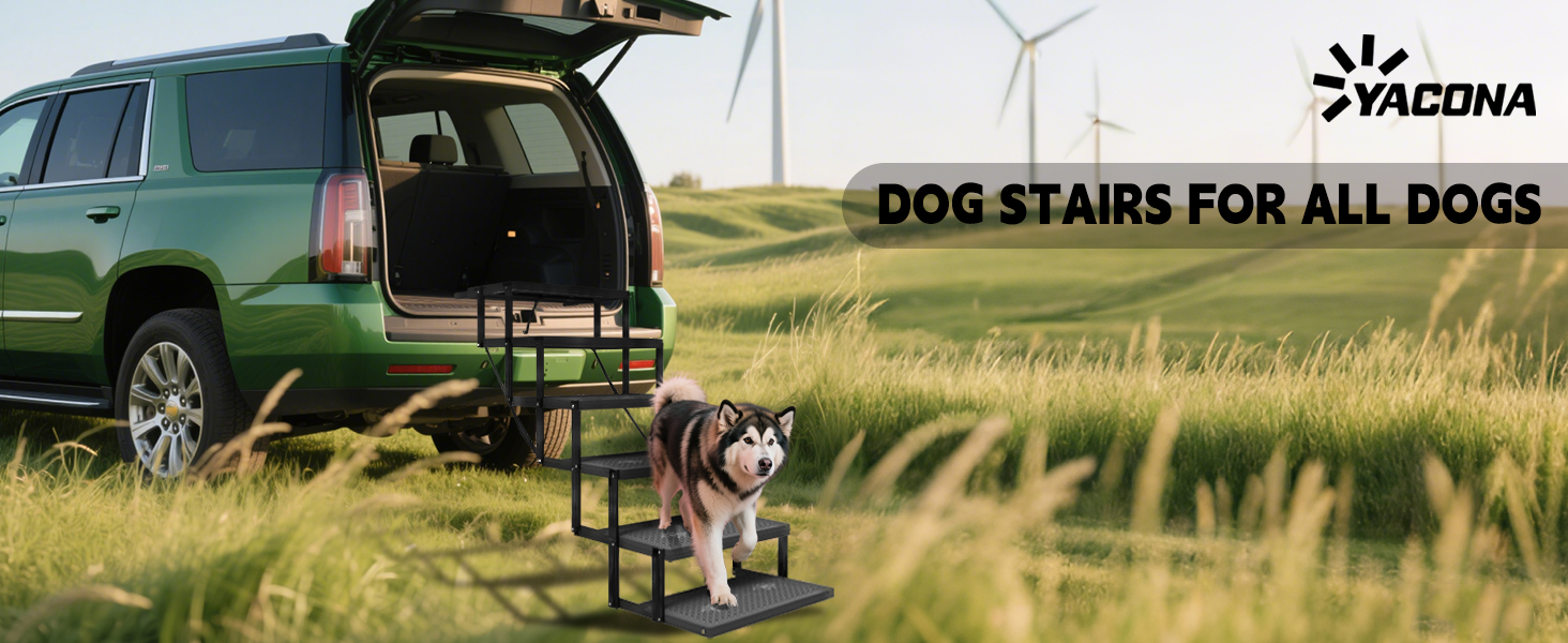 Рампа для собак у машину, складана, до 80 кг (6 сходинок)