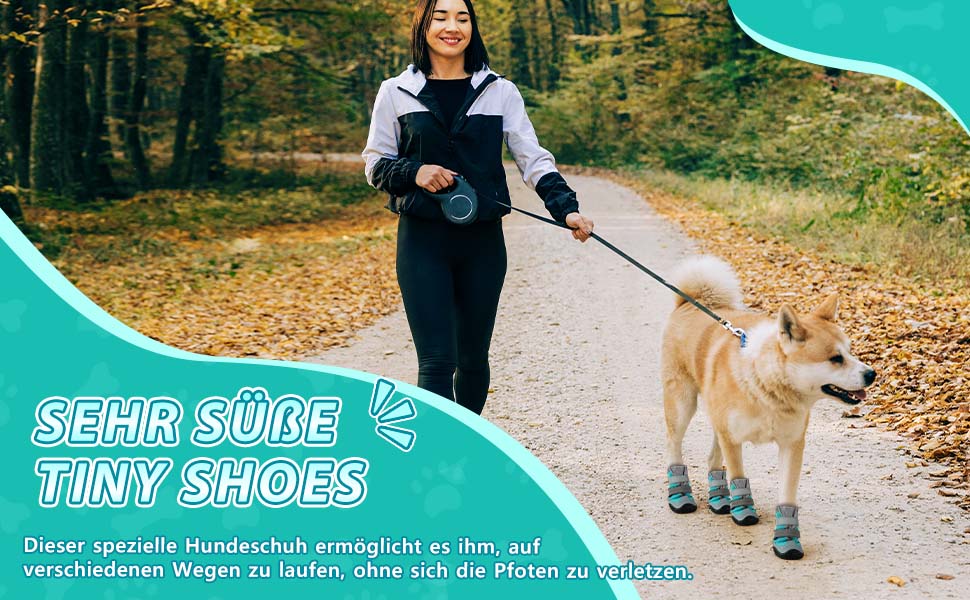 Водонепроникні чоботи для собак з відбиваючими смугами, захист лап, антиковзка гумова підошва, XL, блакитний