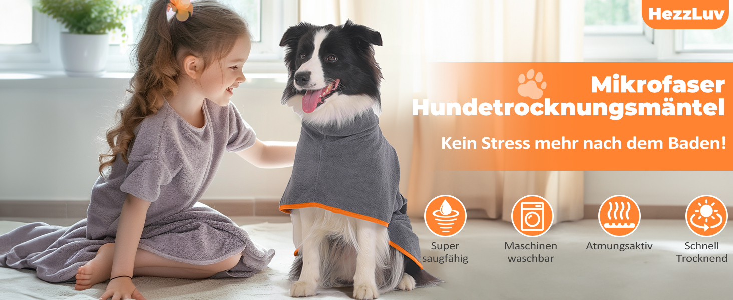 Рушник для собак та котів з мікрофібри, сірий, середній/великий розмір, швидко сохне, супер вбираючий