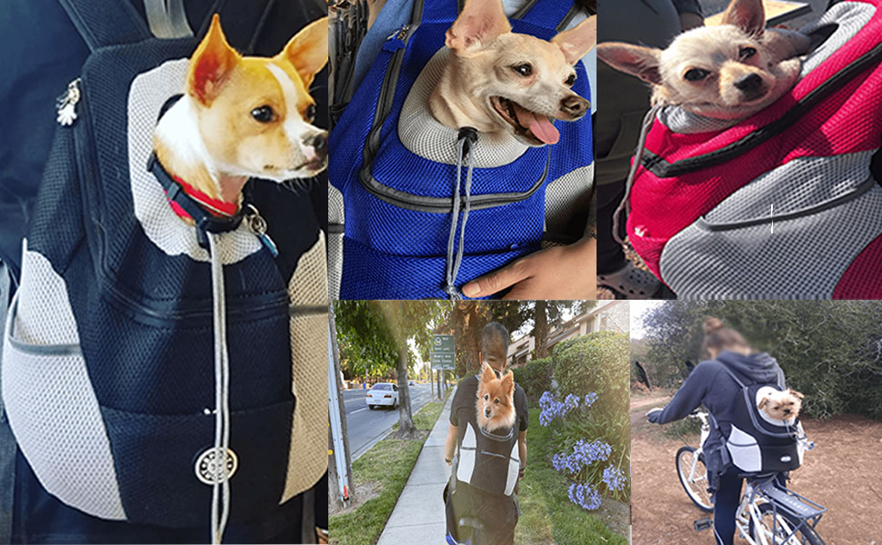 Сумка-переноска для собак та котів, чорна, L, для маленьких/середніх тварин, регульована передня частина, дихаюча, підходить для перельотів