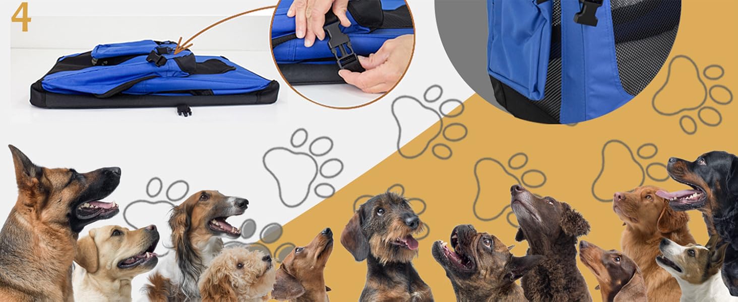 Складана переносна сумка-бокс для собак та котів Petigi XL (82x57x58 см) - блакитна