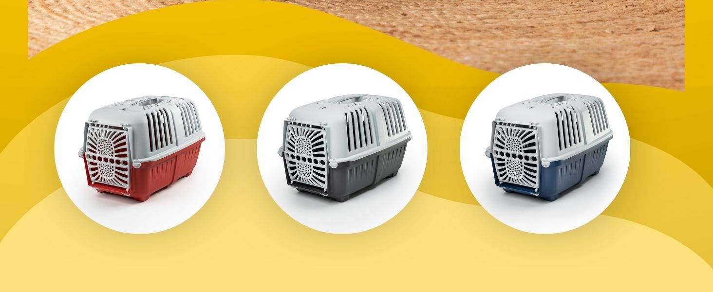 Транспортна переноска для собак Lionto, 55x36x36 см, сіра, для собак, котів та дрібних тварин до 15 кг, з ручкою та надійним замком