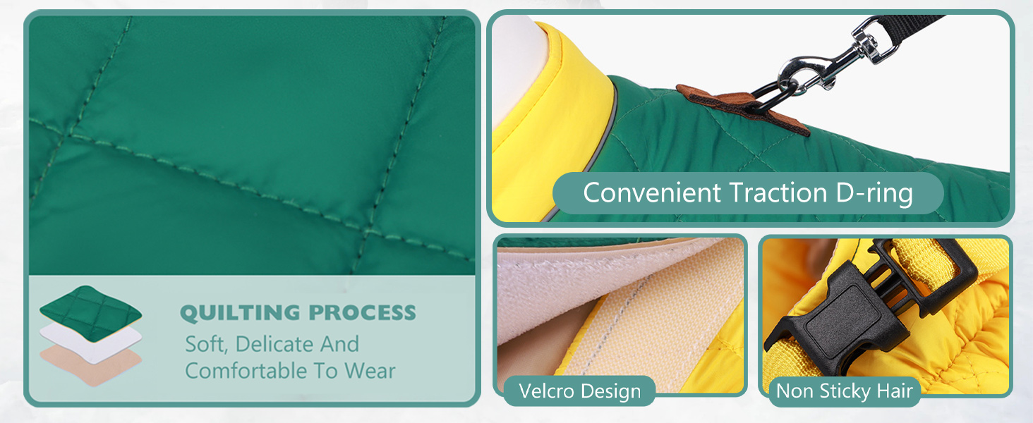 PETCUTE Водонепроникний зимовий дощовик для собак, теплий дощовик для собак середніх та великих порід, з світловідбиваючими смугами, з отвором для шлейки, сірий+блакитний