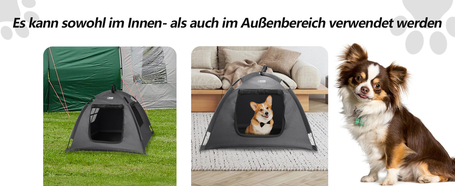 Зручне ліжко-будиночок для собак та котів Babyezz, водонепроникне, дихаюче, для дому та вулиці, сірий колір, розмір S