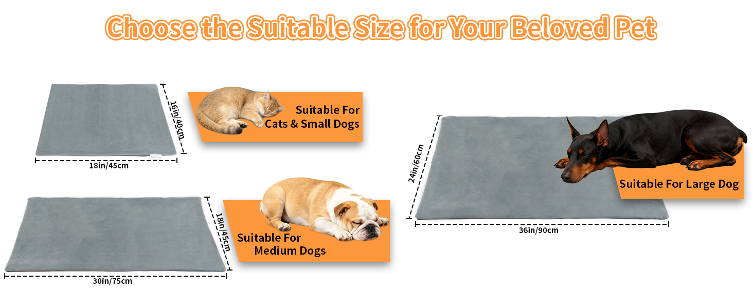 Електричний нагрівальний килимок BECEMURU для котів та собак 45x40 см з регулюванням температури та таймером