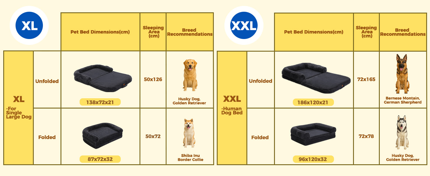 PAWZ Road лежанка для собак великих порід, ортопедична з memory foam, XL 138 см, знімний чохол