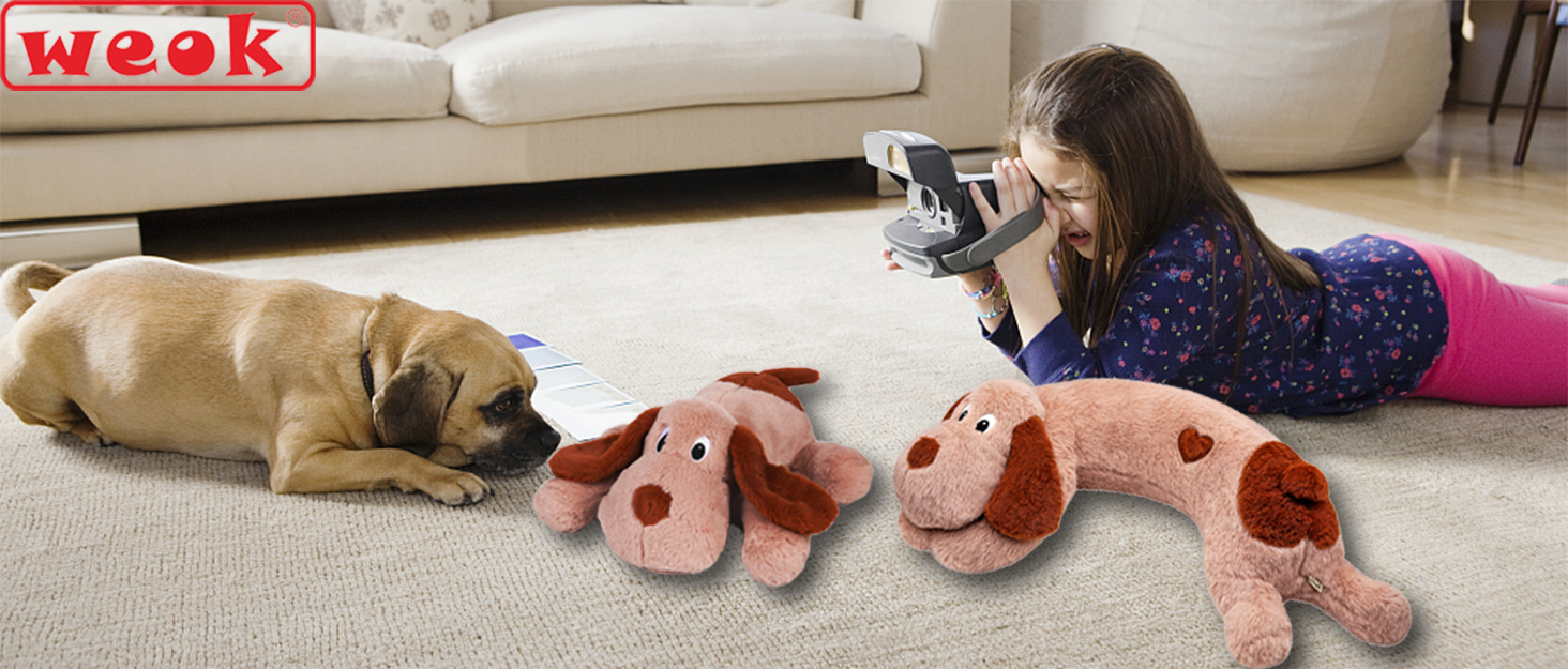 Іграшка-сердечко для собак WEOK - комфортне м'яке ліжко для зняття тривоги, заспокійлива допомога, допомога зі сном, для середніх собак (колір коричневий)