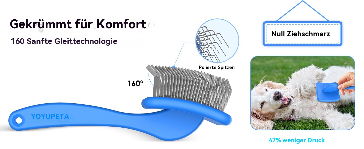 Набір для грумінгу собак великих порід Slicker Bürste Hund – 3 предмети: щітка Slicker, гребінець для підшерстка та гребінець з нержавіючої сталі. Підходить для довгошерстих собак та котів (Голден Ретрівер, Лабрадудль, Пудель)