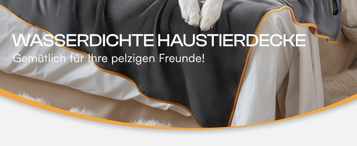 Водонепроникний килимок для собак Luciphia, миючий, для великих та середніх собак та котів, теплий, м'який, з флісу Sherpa, 145 x 165 см, бежевий