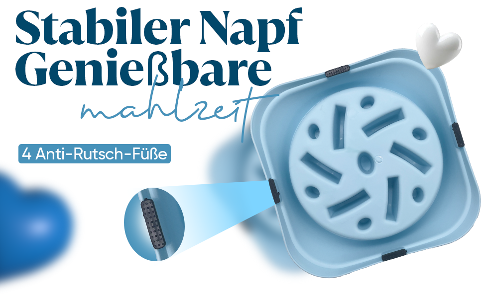 Антишвидкоїжка для собак великих порід | Повільне та здорове харчування, Slow Feeder, сприяє травленню, запобігає блювоті, неслизький, миска для собак, великі та XXL породи