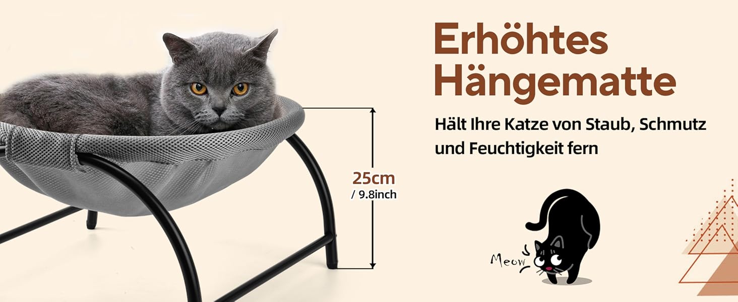 Гамак для котів LIFLIX Outdoor, підвісна лежанка знімним плюшем, для дому та вулиці (сірий)