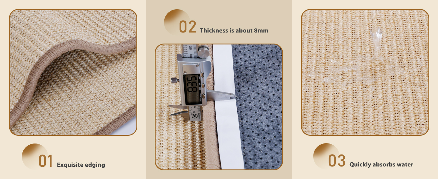 Килимок для дряпання котів Nobleza 2 шт. з сизалю, 60 x 40 см. Захист від подряпин меблів