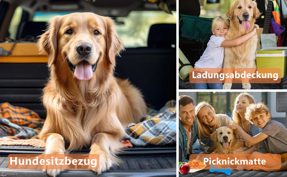 Захист для заднього сидіння авто для собак - водовідштовхуючий, антикіготок, універсальний, з боковими захистами та віконцем - чорний