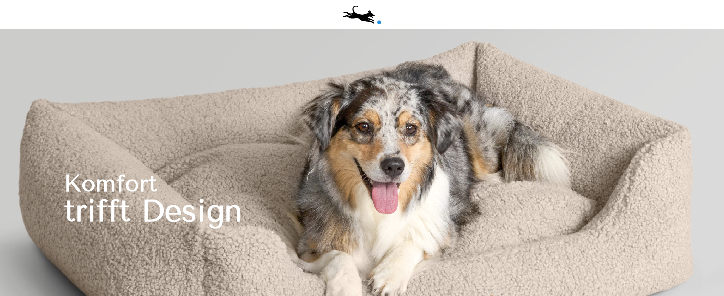 Ортопедичне ліжко для собак Teddy - Корзина для собак, яку можна прати - Ергономічне ліжко для собак з знімним лежаком - Сертифікат OEKO® TEX & Виготовлено в ЄС - Для маленьких, середніх та великих собак (Грейж, L) Грейж L (100x70 см)