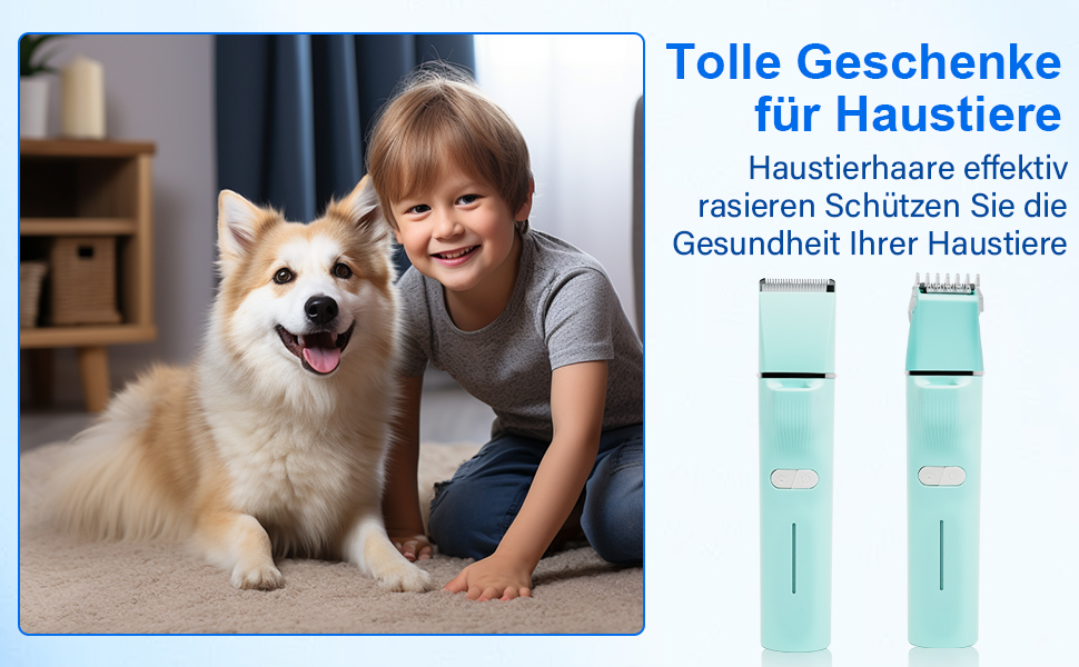 Набір для стрижки котів Dufuso Leise Schermaschine: 4 в 1, LED-підсвічування, професійний триммер для собак та котів, для догляду за лапами, очима, вухами, обличчям та тілом (білий/зелений)