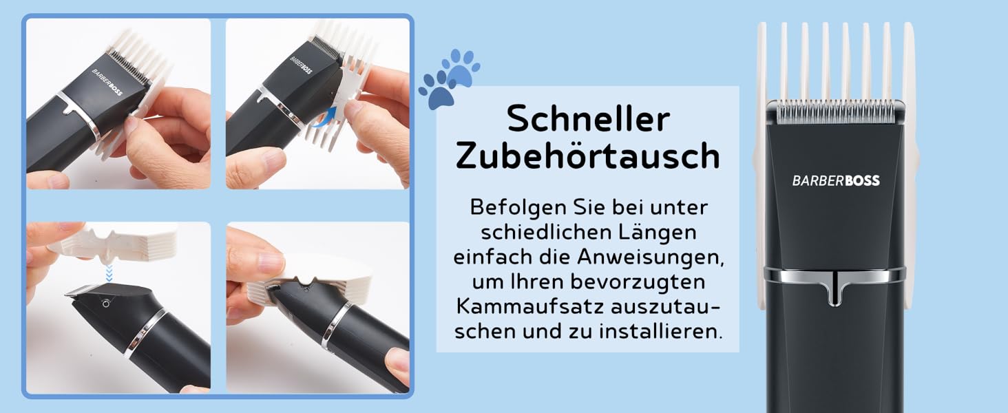 Набір для грумінгу собак BarberBoss QR-9092: триммер та машинка для догляду за шерстю, професійний набір для собак та котів