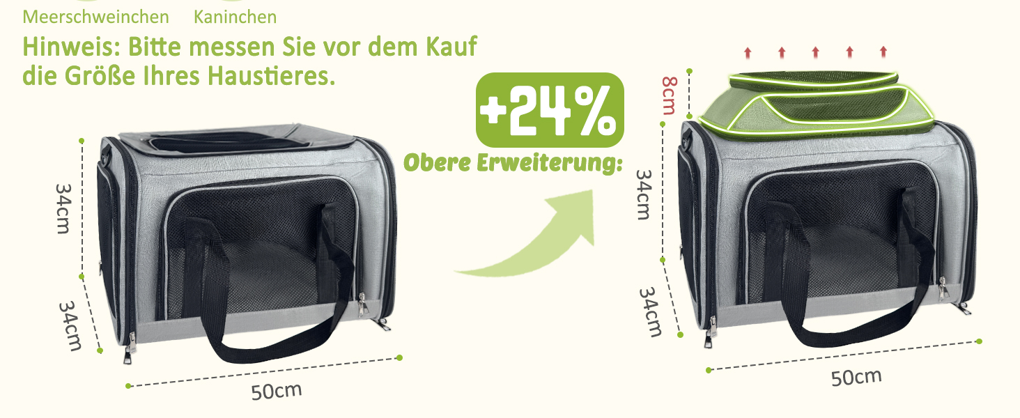 TOFFCAEA Транспортна сумка для кота/собаки, переноска для тварин, складана, 6 кг, для середніх собак та котів (чорна, 50 x 34 x 34 см)