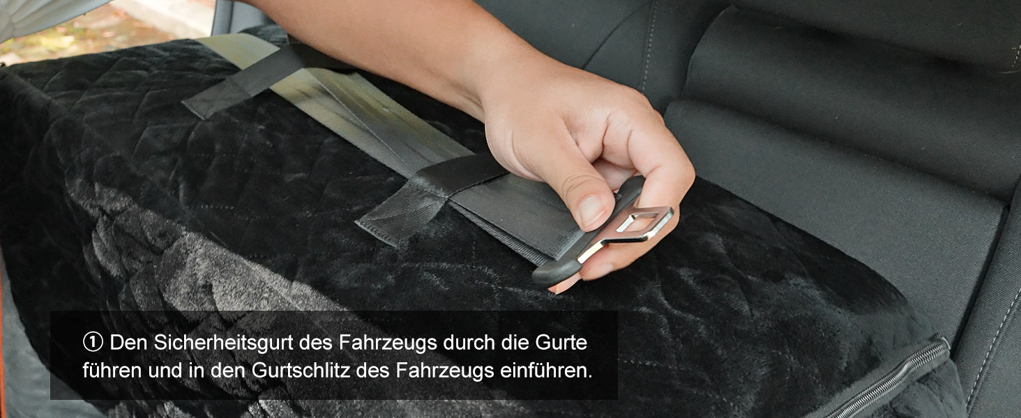 Автокрісло для собак VavoPaw: комфортне та безпечне автокрісло для середніх та маленьких собак (до 23 кг), чорний/сірий, розмір M