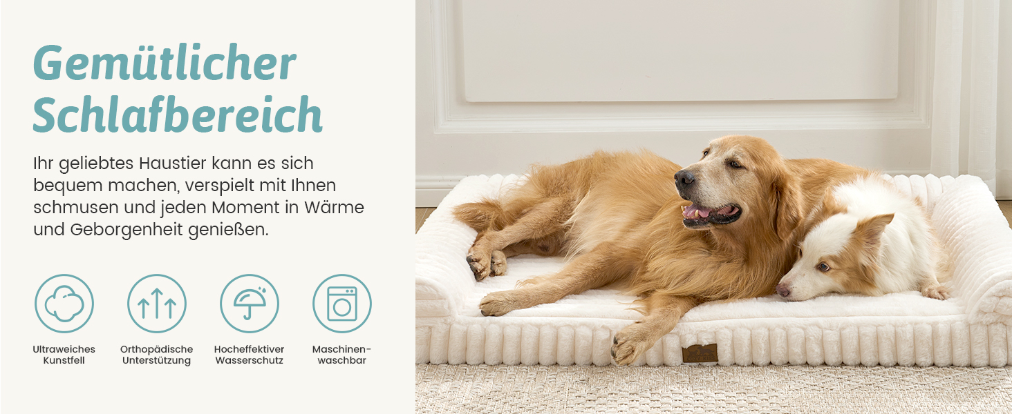 Ортопедичне ліжко для собак XL з штучного хутра, 110x80x17 см, сіре. Знімне, миється, водонепроникне, антиковзаюче.