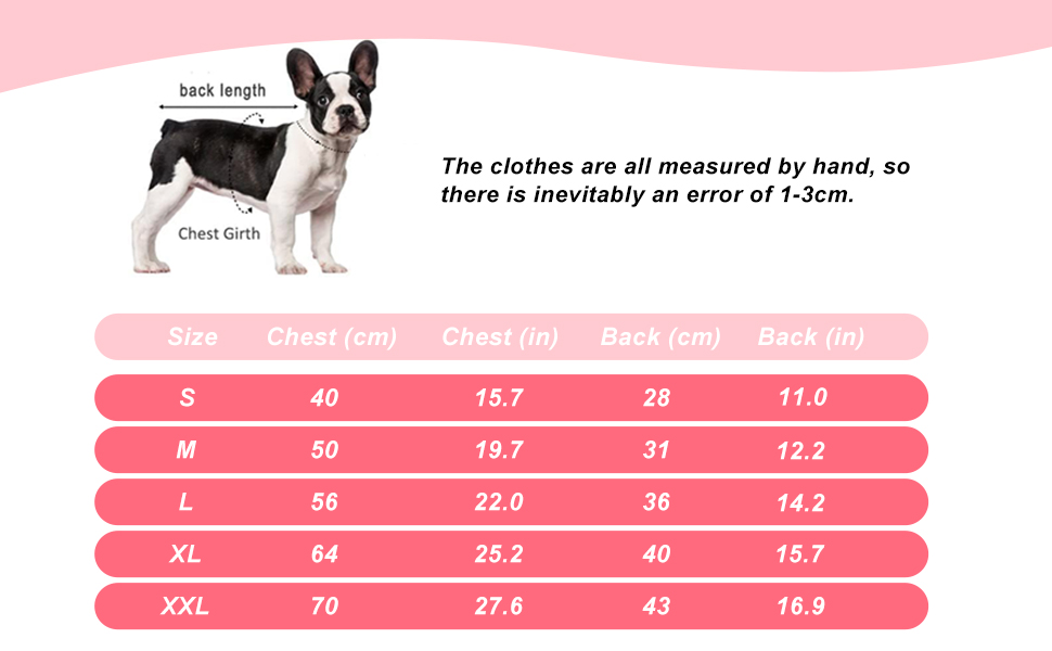Тепла куртка для собак на зиму, з підкладкою, для Французького бульдога або Мопса XL, Рожевий
