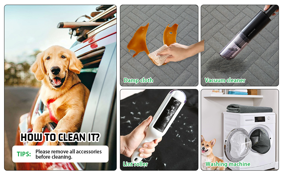 Надійний автокрісло для собак: водонепроникне, антиковзаюче, з 3 ременями, для середніх та великих собак