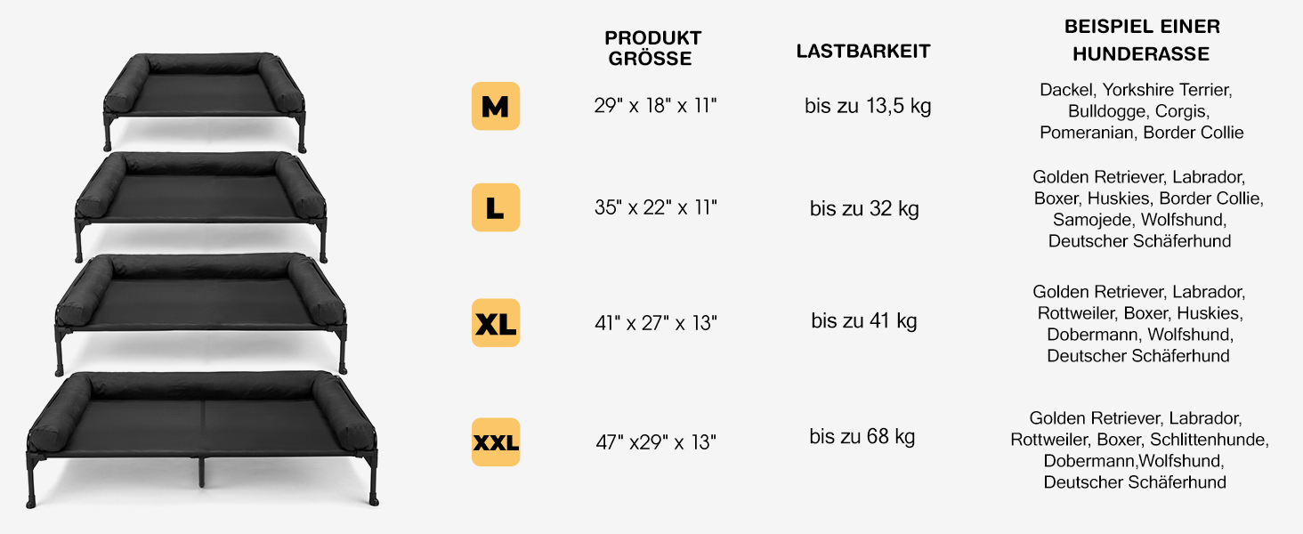 Лежанка для собак Veehoo Outdoor, чорна, 74 x 46 x 18 см. Охолоджуюча, піднята, знімний бордюр, для подорожей, миється.