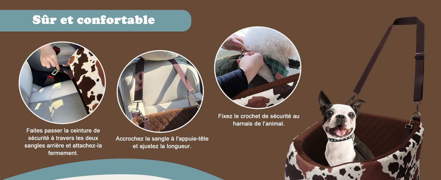 Автокрісло для собак - захист від зіткнень, антиковзаюче, захищає салон авто, знімне та пральне, коричневе