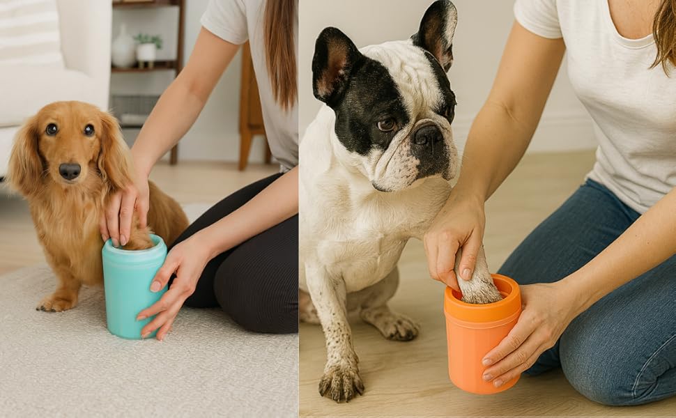 Очищувач для лап собак - гігієна для подушечок лап (Синій, L)