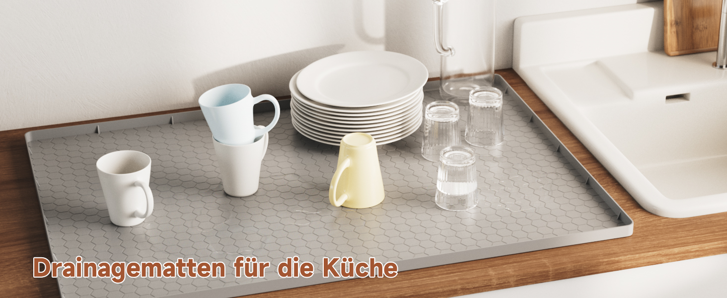 Килимок під лоток для котів 80x56 см, силіконовий, водонепроникний, легко миється, неслизький - сірий