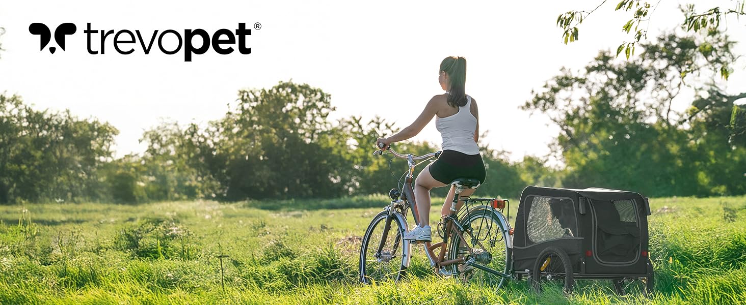Легкий велосипедний візок для собак 2-в-1 – для собак вагою до 30 кг, складаний, з кулером, прапорцем безпеки та м'яким килимком, сумісний з електровелосипедами