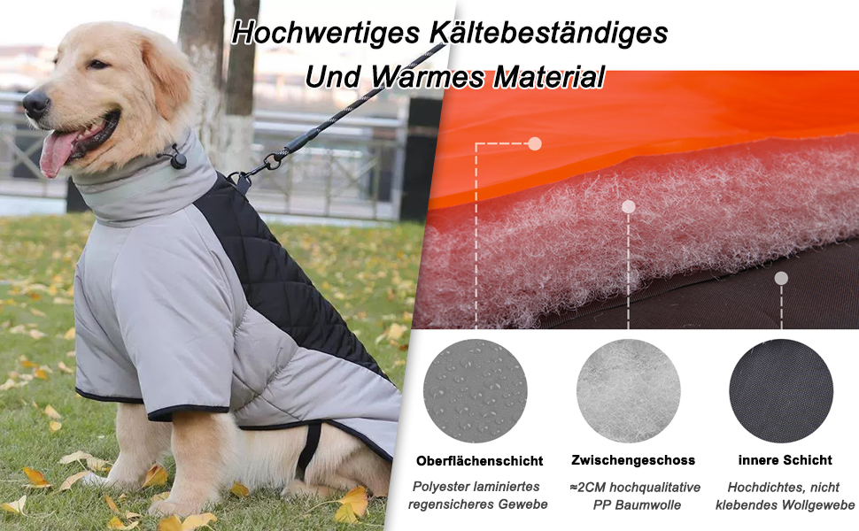 Водонепроникний теплий зимовий одяг для собак - куртка-манта для собак середніх та великих порід, фіолетовий, 5XL