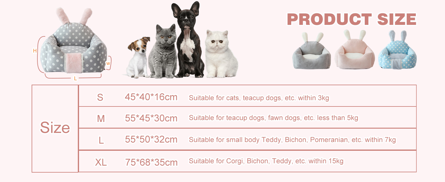 Килимок для котів та собак PETCUTE XL Рожевий: м'який, теплий, для котів та маленьких собак, з дизайном кролика, можна прати