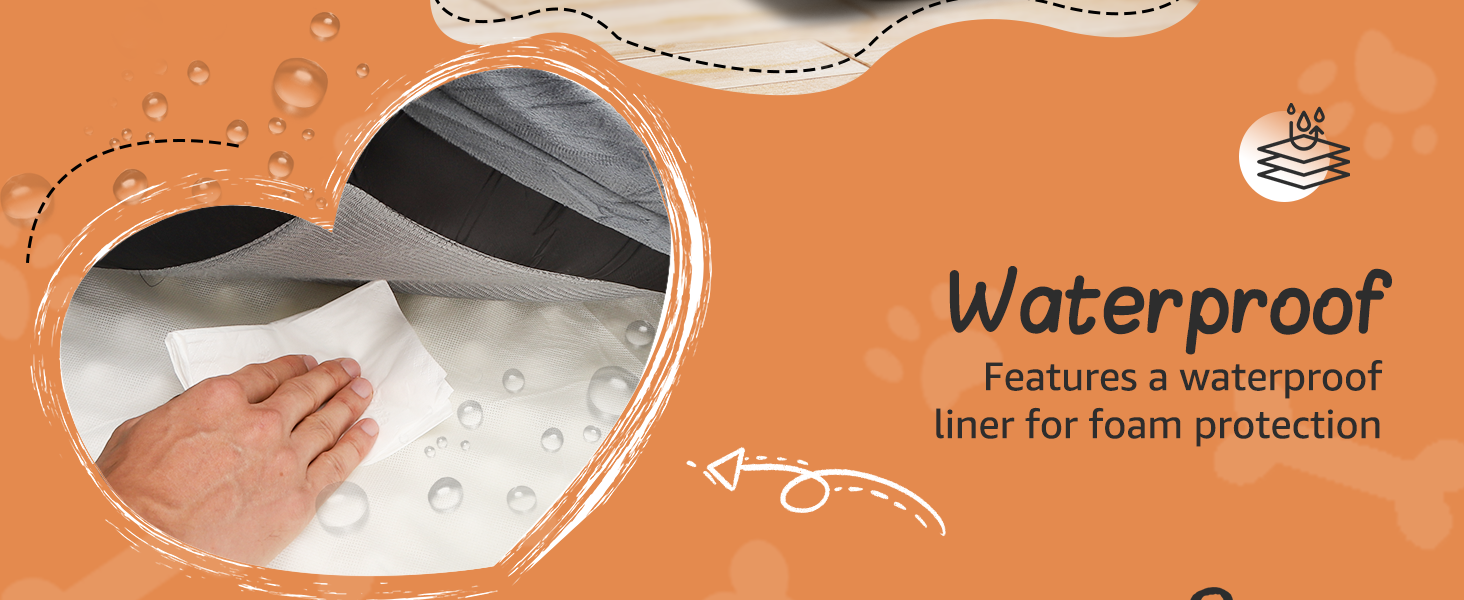 Ортопедичне ліжко для собак Nobleza, середній розмір, 71x58x17 см, з піною з пам'яті, сіре, для маленьких і середніх собак, миється, вологостійке, неслизьке, з високим бортиком