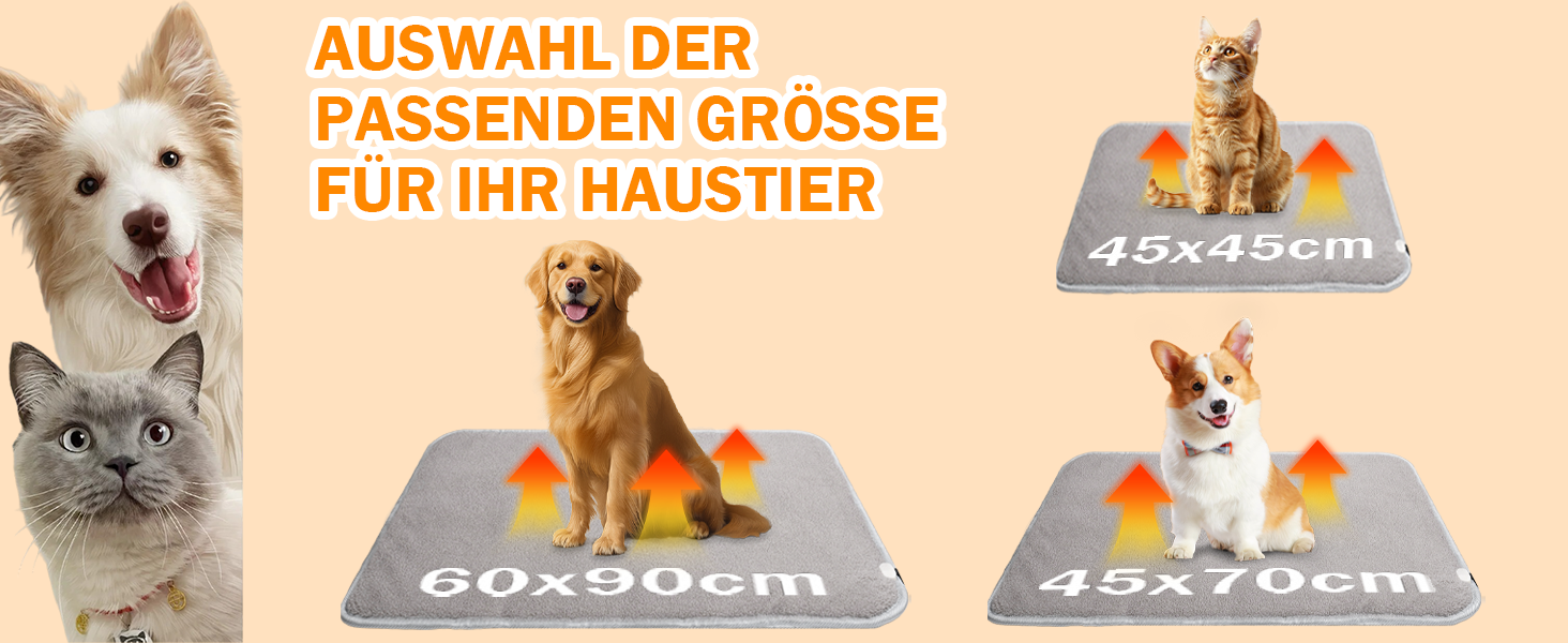 Кішечковий/Собачий нагрівальний килимок TEOV 60x90 см, регулювання температури 20-55°C, таймер, водонепроникний