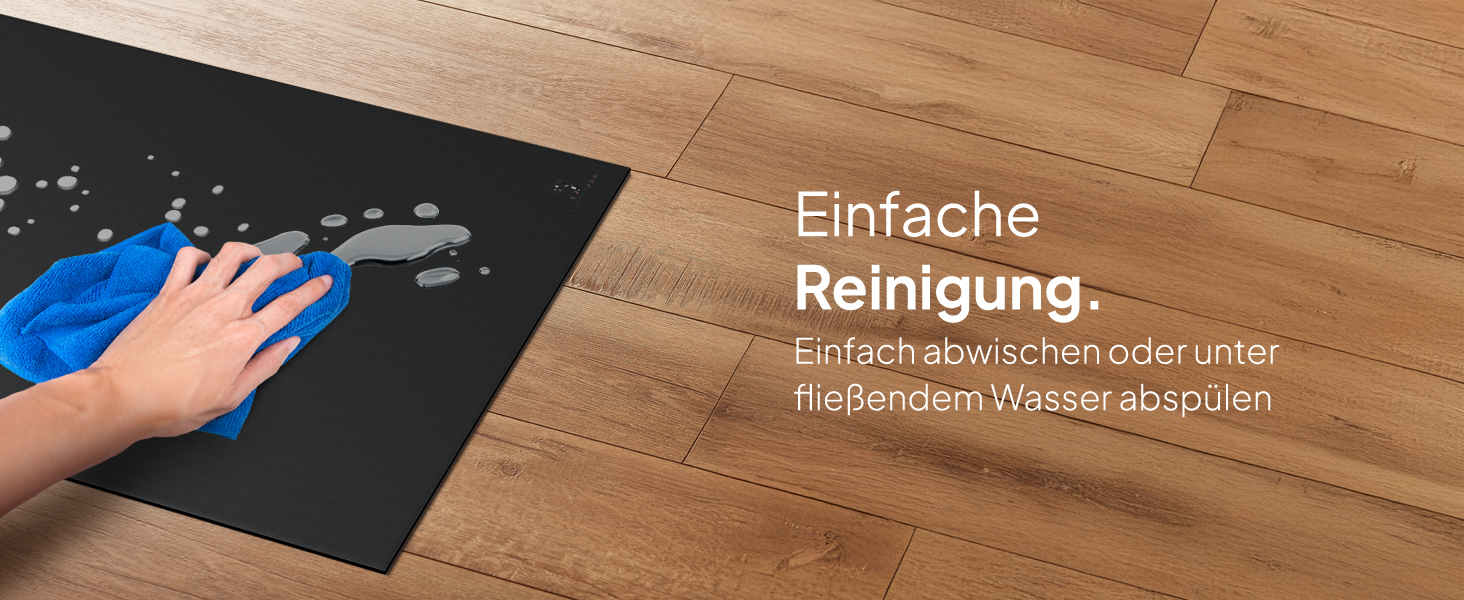 Підкладка під миску для котів Pretty PAW® 60x40 см - неслизька та водонепроникна, захист від води та бруду | Сумісна з фонтанчиком та мисками Pretty Paw (Чорний, широка)