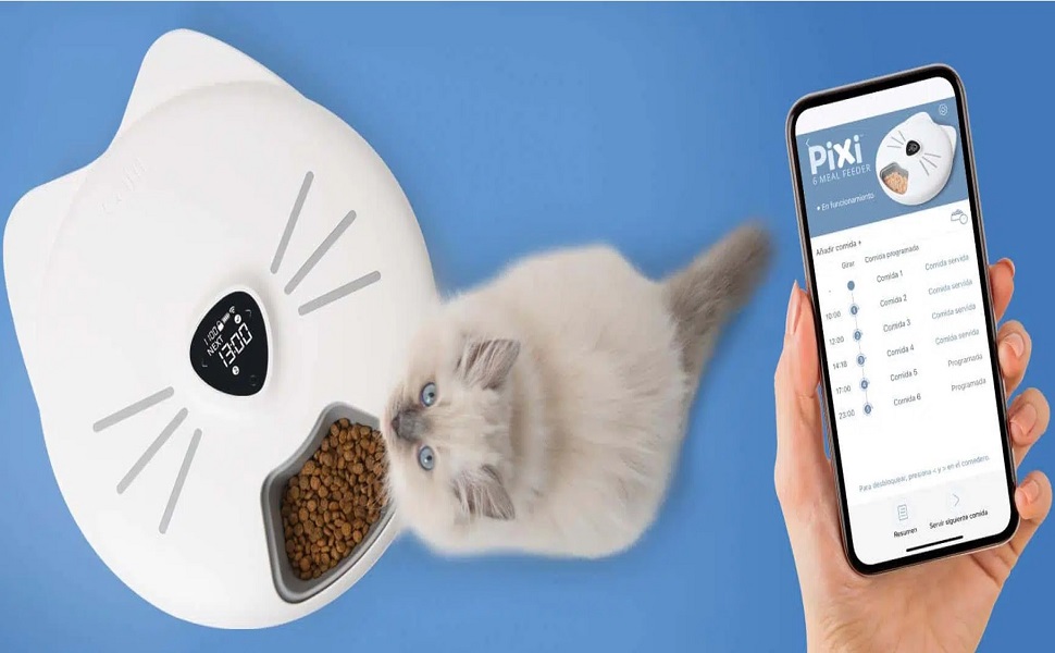 Автоматичний годівниця для котів Catit PIXI, 6 прийомів, білий