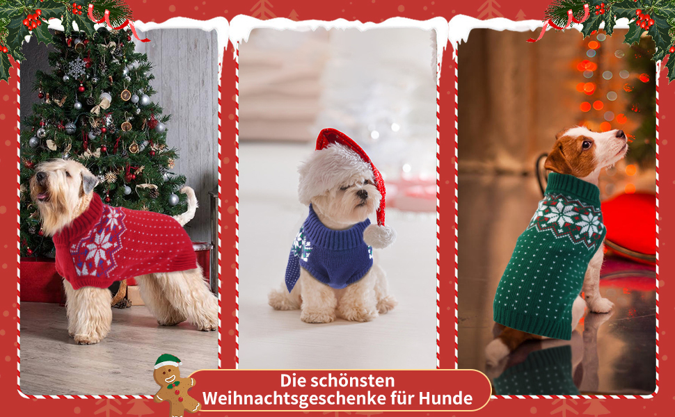 Пуловер для собак KATZINST, теплий флісовий пуловер для маленьких собак, святковий новорічний пуловер, для Французького бульдога, такси, чихуахуа, йоркширського тер'єра, зелений, XS