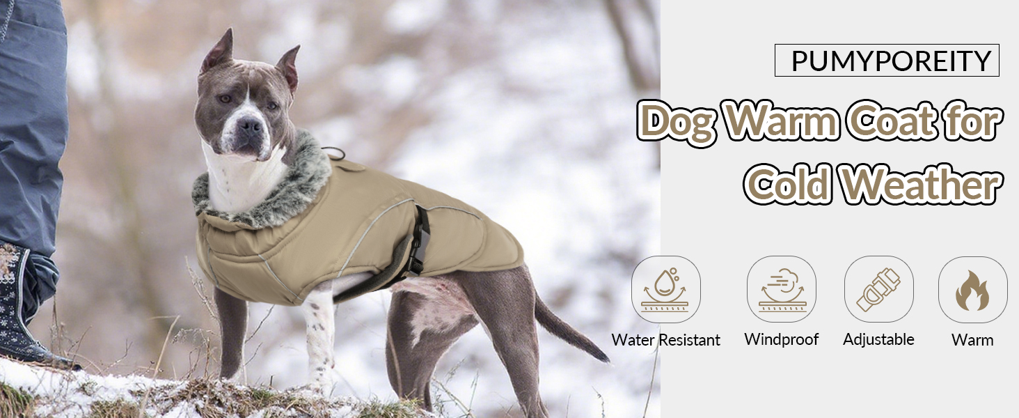 Зимовий теплий одяг для собак великих порід: куртка, пуловер, плащ (Хакі, XL)