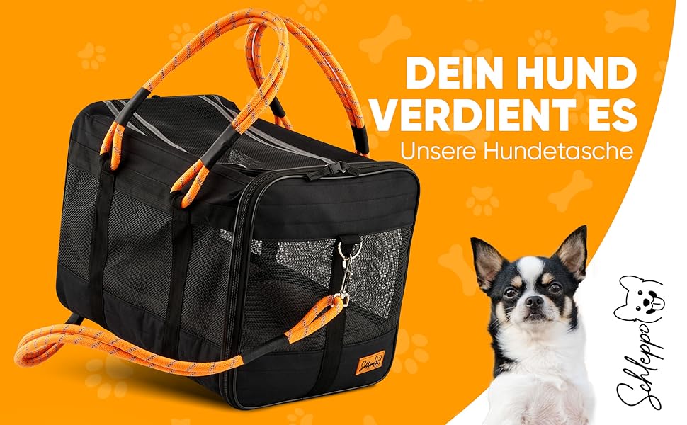 Транспортна сумка для собак Schleppo, 7 кг, дихаюча - для автомобіля та дому - водовідштовхувальна та безпечна - також підходить для транспортування котів - переноска для собак