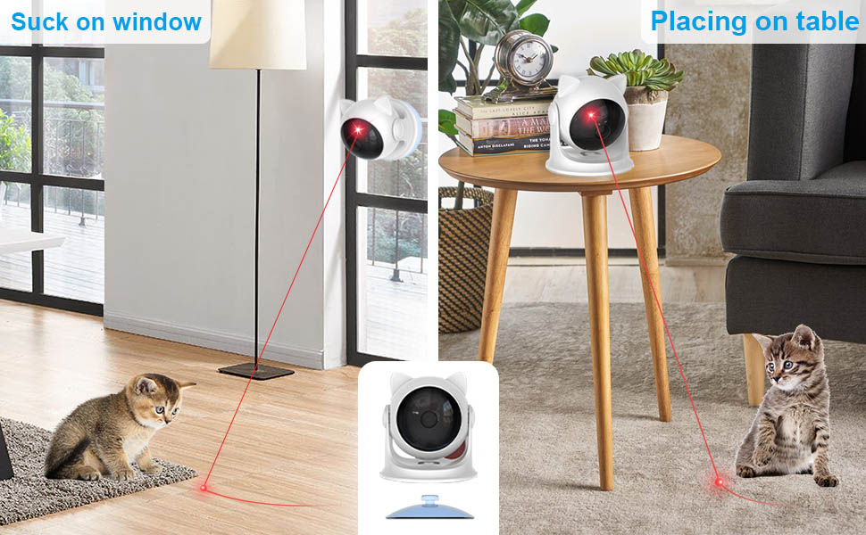 Автоматичний лазерний іграшковий пристрій для котів та цуценят VOVIGGOL, USB-зарядка, регульовані зони, інтерактивна мисливська іграшка для тварин