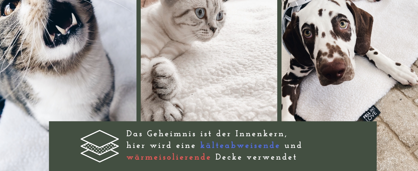 Тепла ковдра для собак Fellou 90 x 64 см - самонагрівальна, миється, без сторонніх звуків, підігрівальна ковдра для собак, килимок для собак (90 x 64 x 3 см, бежевий)