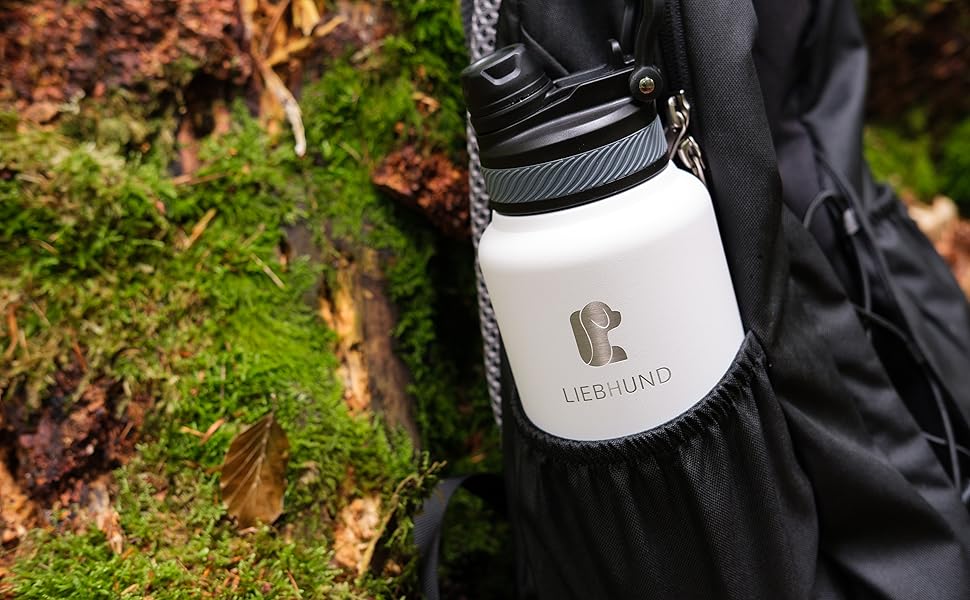 Термопляшка для собак Liebhund ThermoBott 700мл з мискою - ізольований нержавіючий сталь