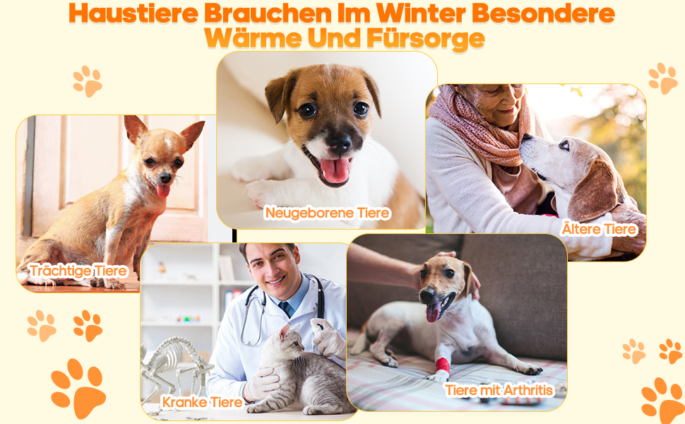 Електричний килимок для тварин 45x70 см - нагрівальний килимок для собак та котів з 9 температурними режимами (35–55℃) та таймером, бісостійкий кабель 1.8 м, 2 знімні чохли