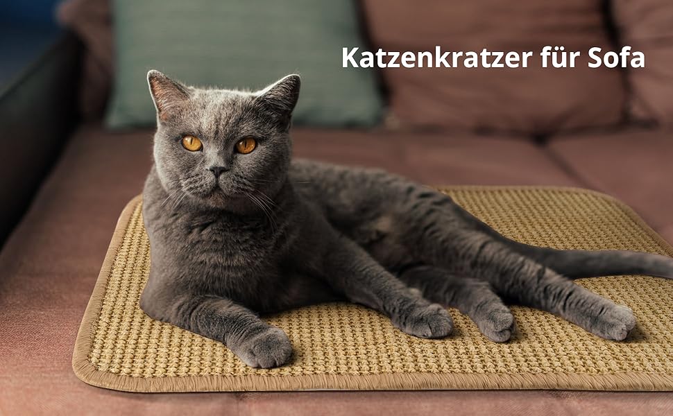 Килимок для дряпання котів з сизалю, 2 шт., 50x25 см - захист від подряпин меблів