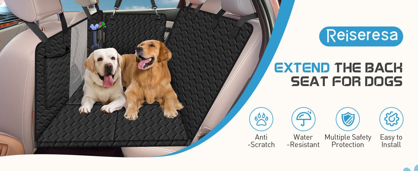 Водонепроникний килимок для собак у машину, XXL, помаранчевий - захист заднього сидіння